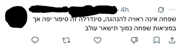 צילום תגובה מרשת חברתית 
